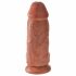 King Cock 9 Chubby - zuignap, met bal - donker natuur (23cm)