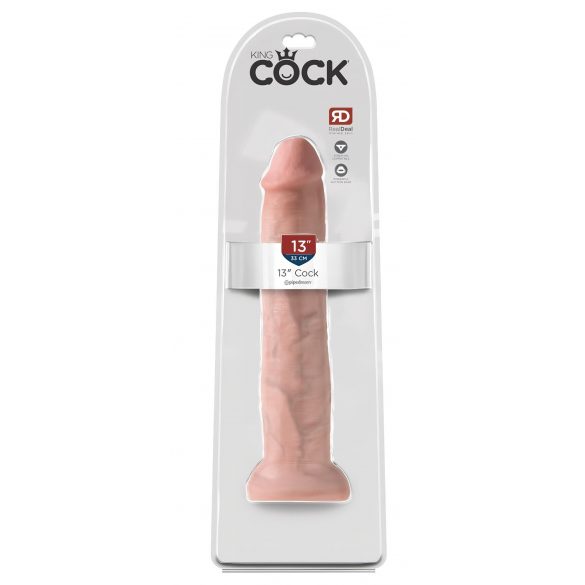 King Cock 13 - gigantische realistische dildo (33cm) - natuurkleurig