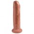 King Cock 7 - realistische dildo (18cm) - donker natuurlijk