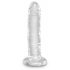 King Cock Clear 6 - zuignap dildo (15 cm)