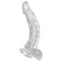 King Cock Clear 7,5 - zuignap, met ballen dildo (19cm)