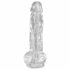 King Cock Clear 20 cm - zuignap, met ballen