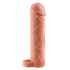 X-TENSION Perfect 1 - penis sleeve met testicelring (17,7cm) - naturel