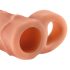 X-TENSION Perfect 1 - penis sleeve met testicelring (17,7cm) - naturel