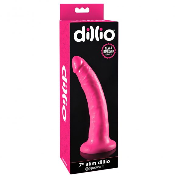 Dillio 7 - zuignap, levensechte dildo (18 cm) - roze