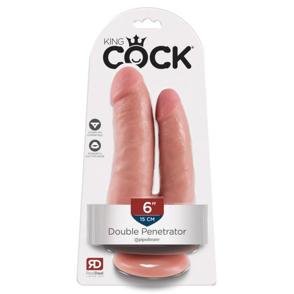 King Cock Double Penetrator - levensechte dubbele dildo (natuurlijk)