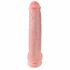 King Cock 15 - zuignap, balzak dildo (38cm) - huidkleurig