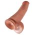 Koning Pik - 38 cm - Zwarte zuignap dildo