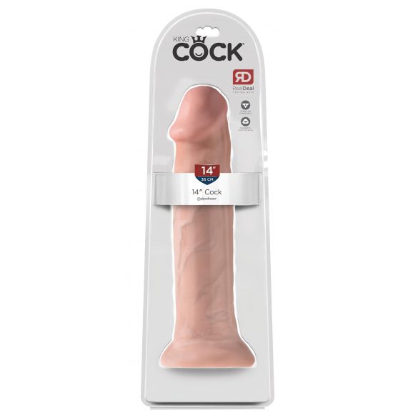 King Cock 14 - Zuignap Dildo (36cm) - Huidkleur