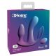 Drietalig genot - oplaadbare, draadloze drievoudige vibrator (paars)