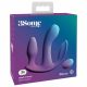 Drietalig genot - oplaadbare, draadloze drievoudige vibrator (paars)