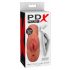 PDX Double Stroker - 2in1 realistische masturbator (donkere natuurlijke kleur)