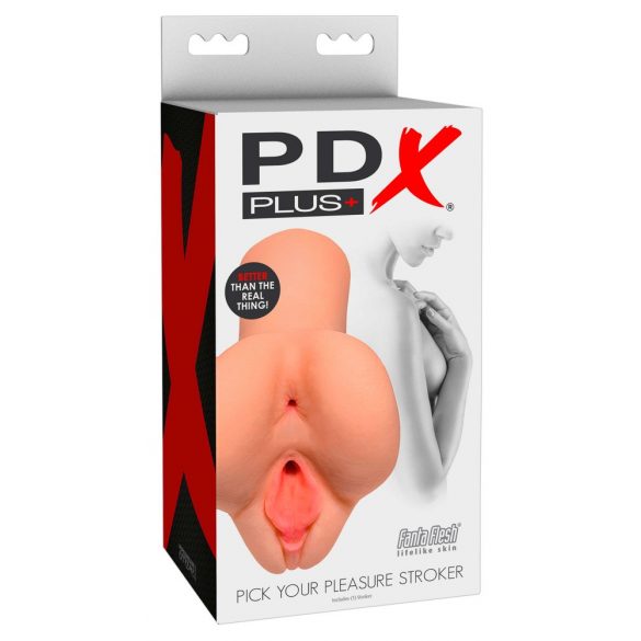 PDX Kies Uw Genot Stroker - 2in1 realistische masturbator (natuurlijk)