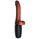 King Cock Plus 7,5 - bruine stotende vibrator met ballen