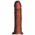 King Cock Plus 7,5 - bruine stotende vibrator met ballen