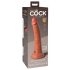 King Cock Elite 7 - zuignap, realistische dildo (18 cm) - donker natuurlijk