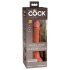 King Cock Elite 7 - zuignap, realistische dildo (18 cm) - donker natuurlijk