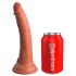 King Cock Elite 7 - zuignap, realistische dildo (18 cm) - donker natuurlijk