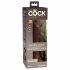 King Cock Elite 7 - zuignap basis, realistische dildo (18 cm) - bruin