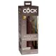 King Cock Elite 7 - zuignap basis, realistische dildo (18 cm) - bruin