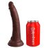 King Cock Elite 7 - zuignap basis, realistische dildo (18 cm) - bruin