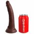 King Cock Elite 7 - zuignap basis, realistische dildo (18 cm) - bruin