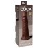 King Cock Elite 8 - zuignap, realistische dildo (20 cm) - bruin