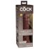 King Cock Elite 8 - zuignap, realistische dildo (20 cm) - bruin