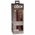 King Cock Elite 8 - zuignap, realistische dildo (20 cm) - bruin