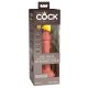 King Cock Elite 6 - zuignap, realistische vibrator (15cm) - natuurlijk