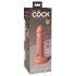 King Cock Elite 6 - zuignap, realistische vibrator (15cm) - natuurlijk