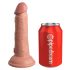 King Cock Elite 6 - zuignap, realistische vibrator (15cm) - natuurlijk