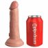 King Cock Elite 6 - zuignap, realistische vibrator (15cm) - natuurlijk