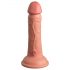 King Cock Elite 6 - Suction Cup Realistic Vibrator 6 inch (Dark Natural) 