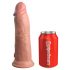 Koning Cock Elite 8 - zuignap, realistische vibrator (20cm) - naturel