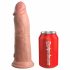 Koning Cock Elite 8 - zuignap, realistische vibrator (20cm) - naturel