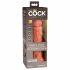 King Cock Elite 8 - zuignap, realistische vibrator 20cm (donker natuur)