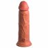 King Cock Elite 8 - zuignap, realistische vibrator 20cm (donker natuur)