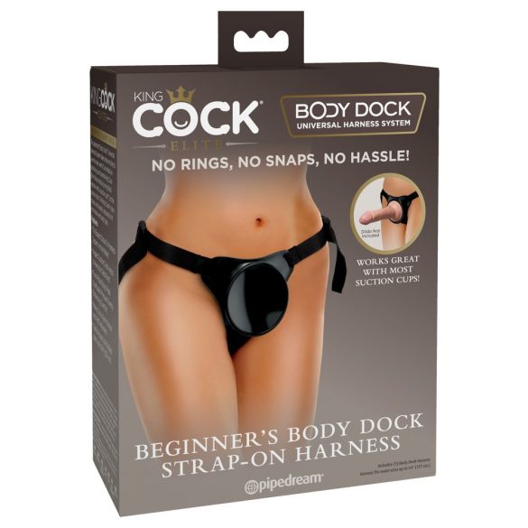 King Cock Elite Beginner's Body Dock - opzetbare slip (zwart)