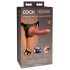 King Cock Elite Comfy - harnas met dildo (donker natuur)