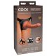 King Cock Elite Comfy - harnas met dildo (donker natuur)