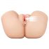 PDX Elite - zuigende, vibrerende 2-in-1 masturbator (naturel)