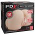 PDX Elite - zuigende, vibrerende 2-in-1 masturbator (naturel)