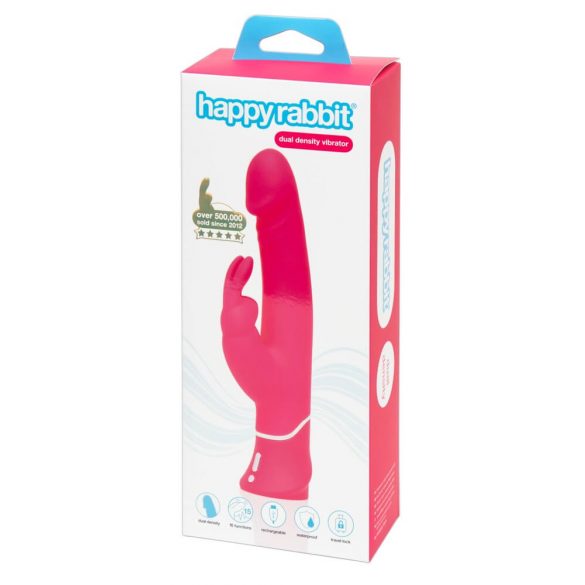 Happyrabbit Dual Density - waterdichte, clitoris-stimulerende vibrator (roze)