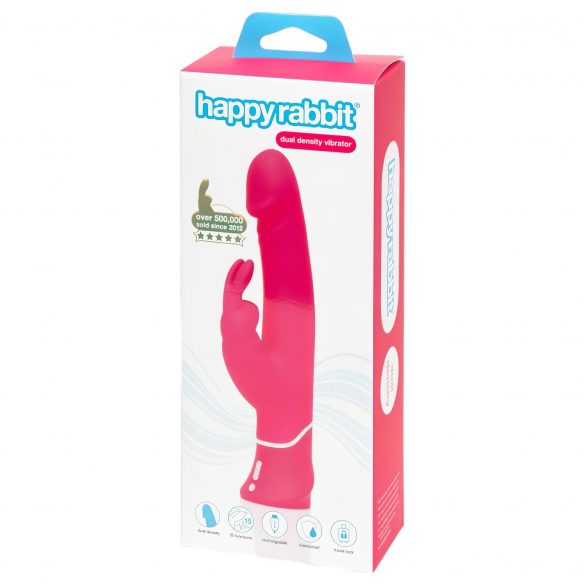 Happyrabbit Dual Density - waterdichte, clitoris-stimulerende vibrator (roze)