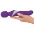 Javida Wand & Pearl - 2-in-1 massagestav vibrator (paars)