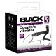 Black Velvet - oplaadbare 2-in-1 koppels vibrator en penisring (zwart)