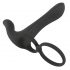 Black Velvet - oplaadbare 2-in-1 koppels vibrator en penisring (zwart)