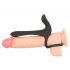 Black Velvet - oplaadbare 2-in-1 koppels vibrator en penisring (zwart)