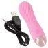 Cuties Mini - oplaadbare, waterdichte, spiraalvormige vibrator (pink)